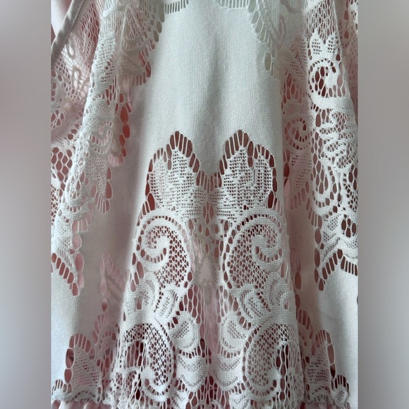 Flora Nikrooz Millie Romper crossover adjustable straps embroidered eyelet trim - Picture 14 of 15